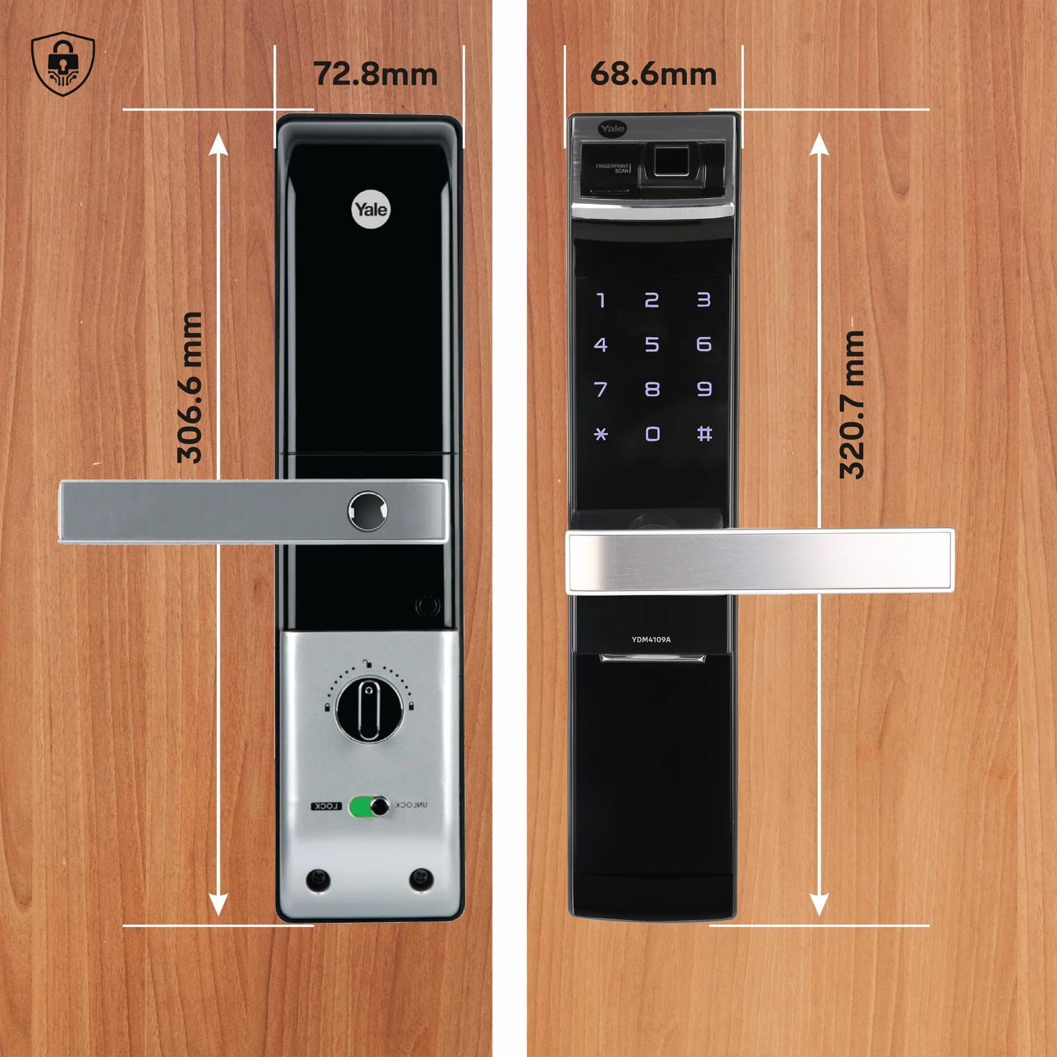 KHÓA VÂN TAY YALE YDM 4109A KHÓA VÂN TAY YALE YDM 4109A