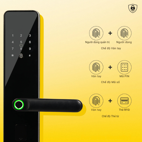 KHÓA VÂN TAY CỬA GỖ YALE YDME 200 NxT KHÓA VÂN TAY CỬA GỖ YALE YDME 200 NxT