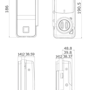 Khoá vân tay cửa kính 2 cánh Yale YDG 413A