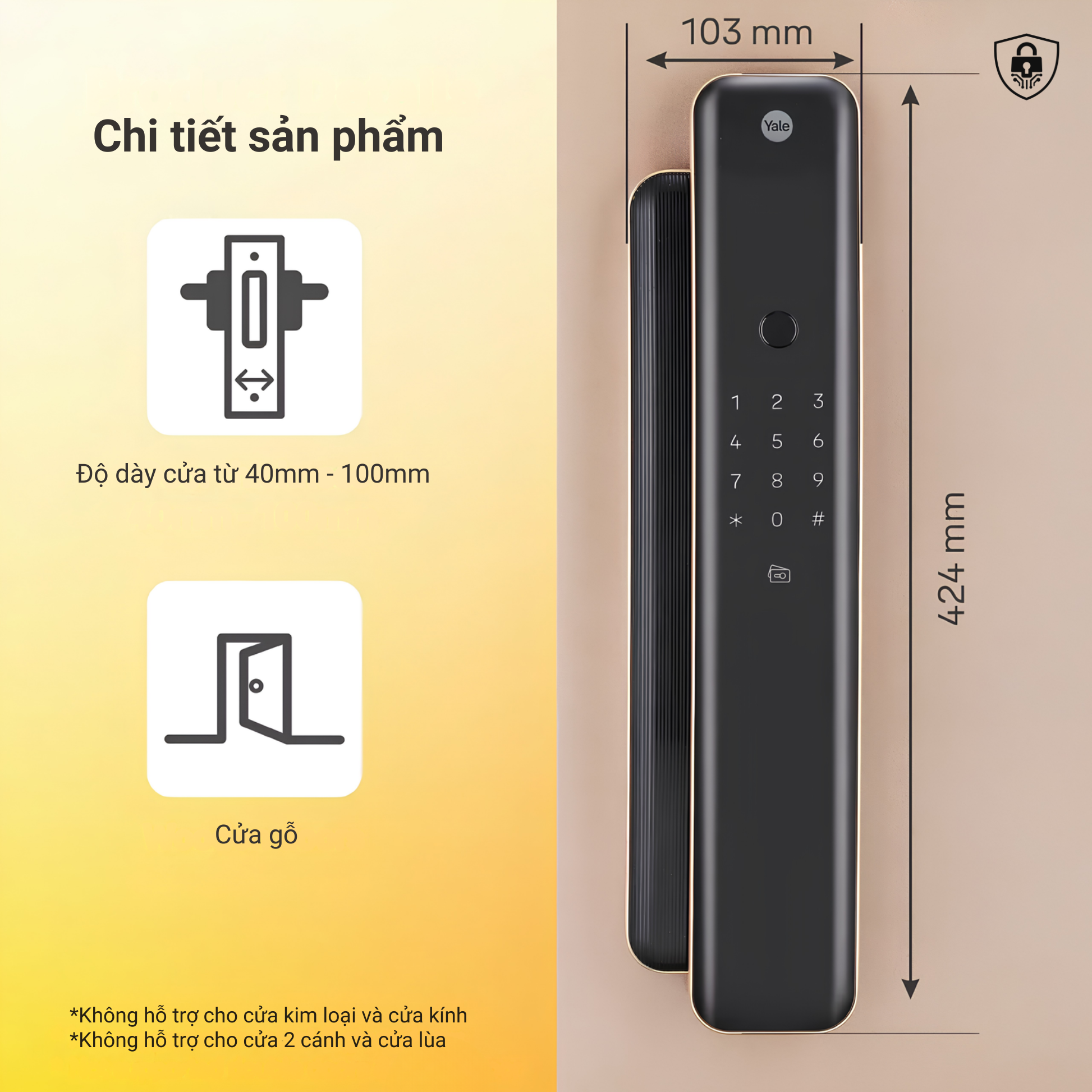 KHÓA VÂN TAY YALE LUNA PRO KHÓA VÂN TAY YALE LUNA PRO