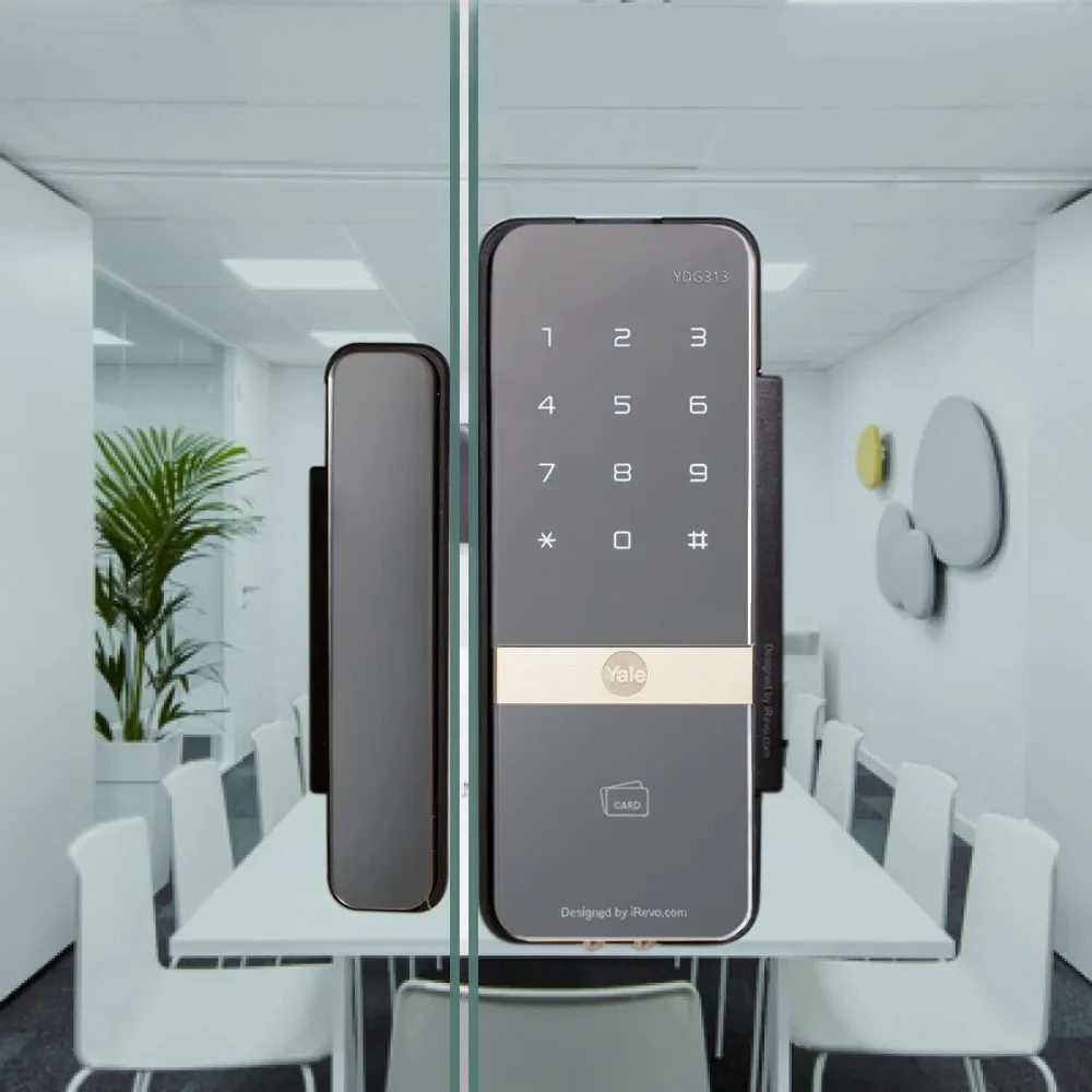 Khóa điện tử cửa kính cường lực Yale YDG 313