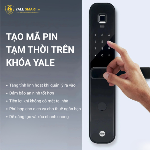 tạo mã pin tạm thời trên khóa yale