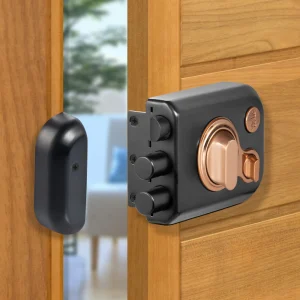 khóa vân tay Yale cho cửa gỗ 2 cánh