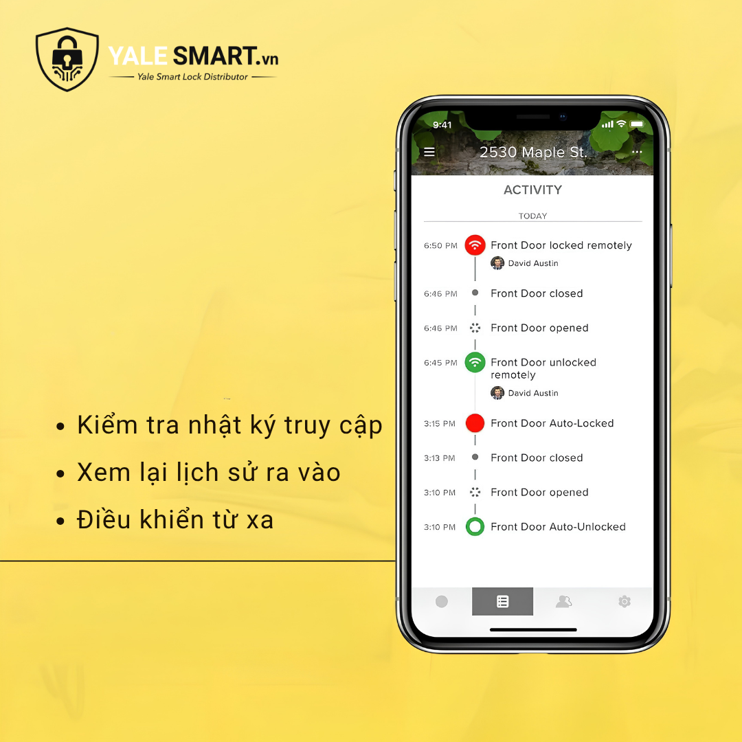 khóa thông minh yale kết nối wifi
