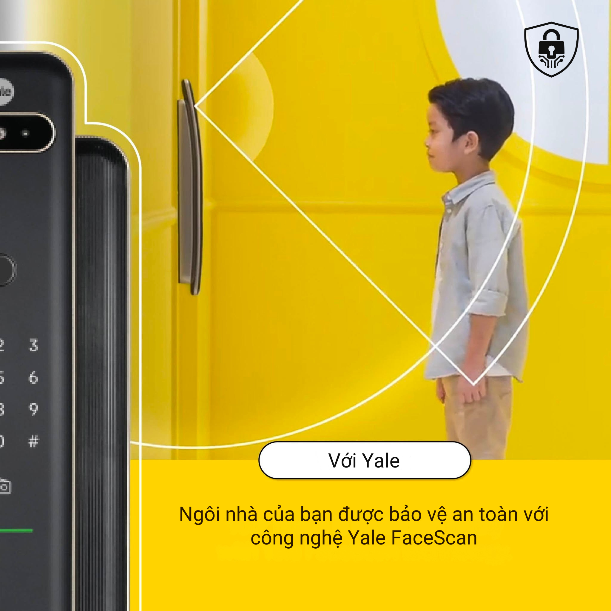 khóa cửa nhận diện khuôn mặt Yale