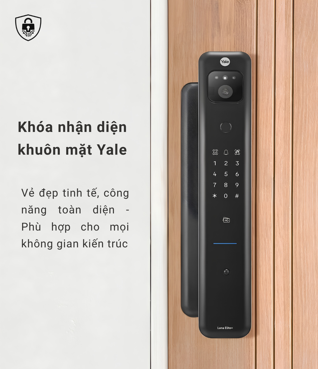 khóa cửa nhận diện khuôn mặt Yale