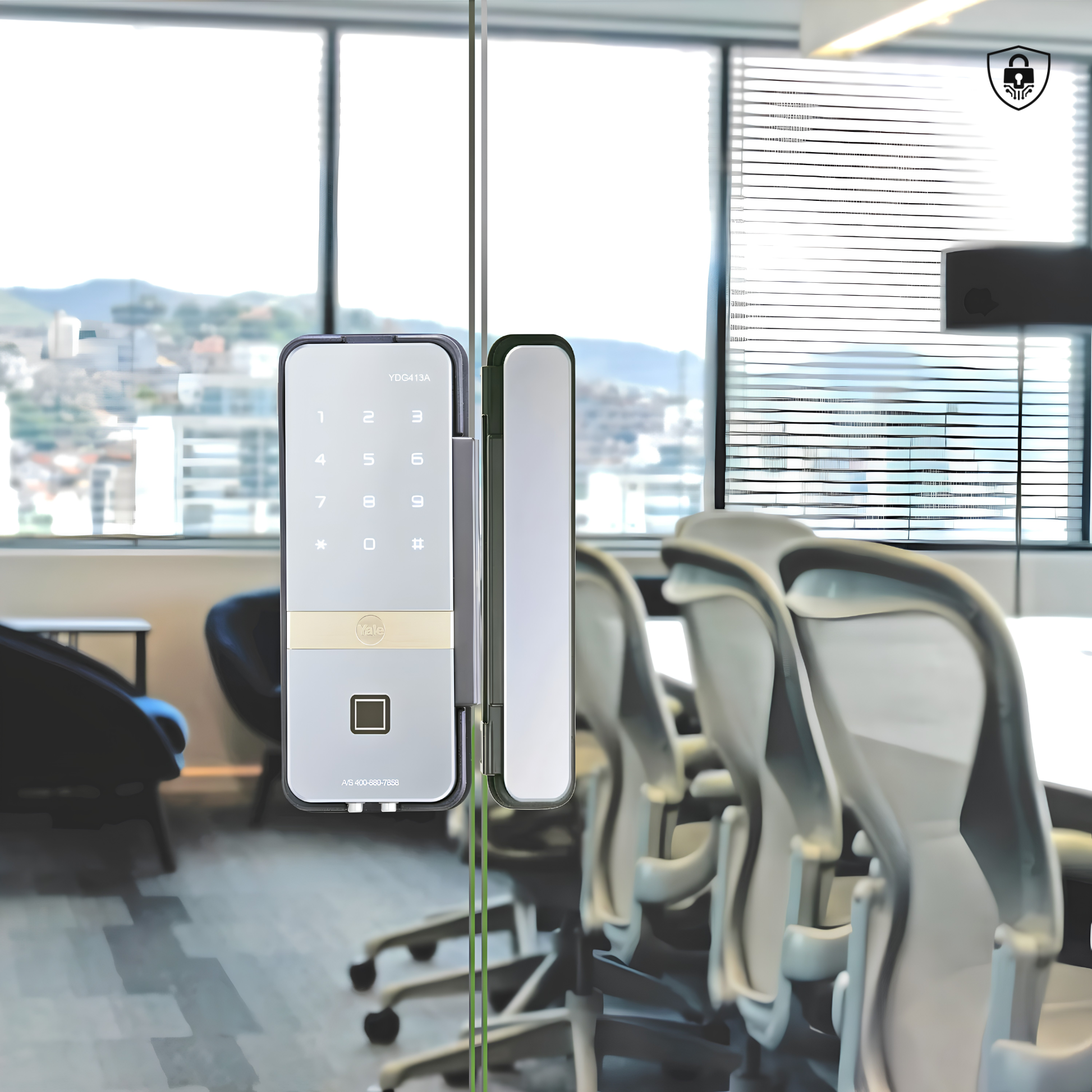 khóa vân tay cửa kính Yale